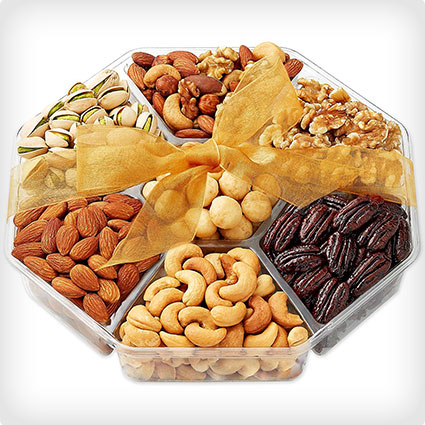 Deluxe 7-Section Roasted Nuts Gift Basket