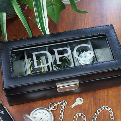 Engraved Watch Display Case