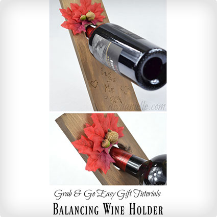 Fall-Themed Balancing Wine Holder