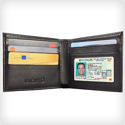 Leather RFID secure wallet