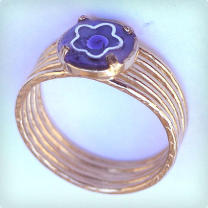 Purple Flower Ring