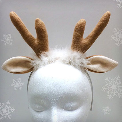 Reindeer Antler Headband, Christmas Costume