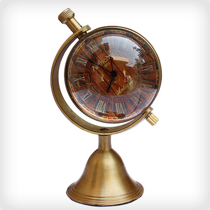 World Globe Desk Clock