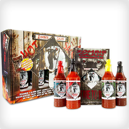 Zombie Cajun Hot Sauce 4-Bottle Gift Set