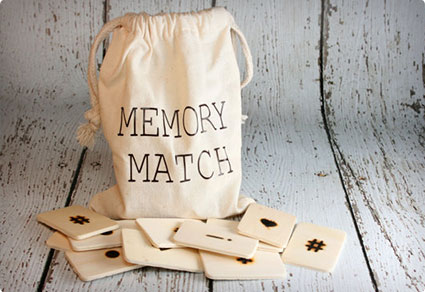 Memory Match Wooden Travel Game