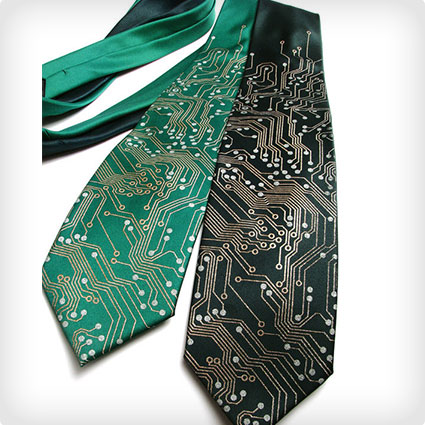 Circuit Board Nerd Necktie