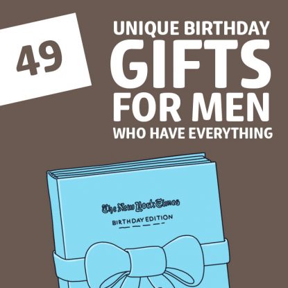 unique birthday gift ideas for men