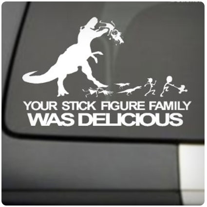 T-Rex Ate Your Stick Family Sticker
