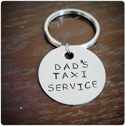 Dad's Taxi Service Keychain