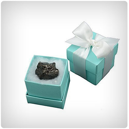 Lump of Coal in Glacial Blue Gift Box