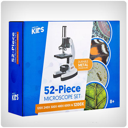 AMSCOPE-KIDS Microscope Kit with Metal Arm and Base
