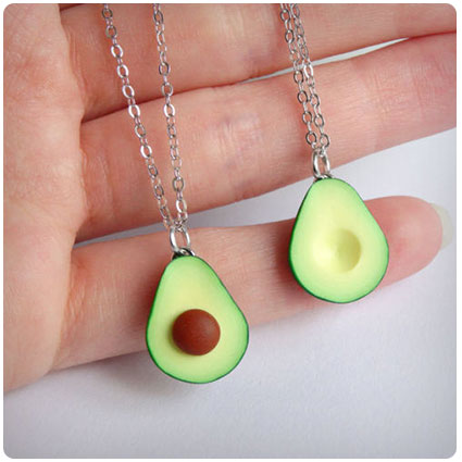 Green Avocado Friendship Necklace Pendant