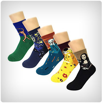 Wrapables Famous Painting Masterpiece Crew Socks