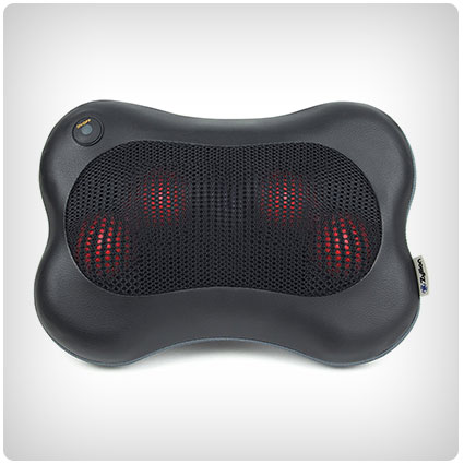 Zyllion Shiatsu Pillow Massager with Heat for Back, Neck, Shoulders