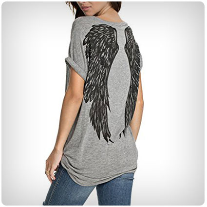 Tulucky Angel Wing Loose T-Shirt