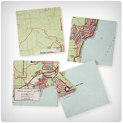 Custom Map Coaster Set