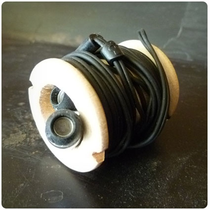 DIY Upcycled Wooden Spool Headphone Keeper