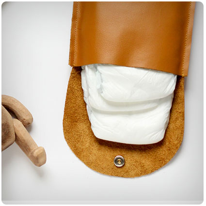 Simple Leather Diaper Clutch