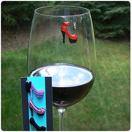 Simply Charmed High Heels Wine Glass Charms & Magnetic Drink Markers
