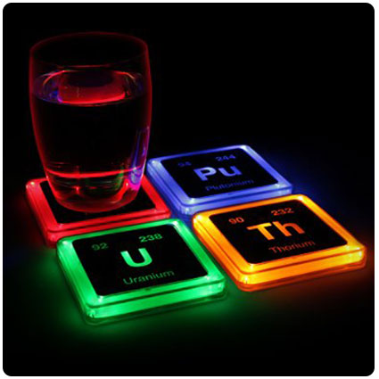 Radioactive Elements Glowing Coaster Set