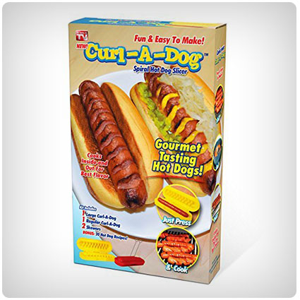 Curl-A-Dog BBQ Spiral Grilling Hot Dog Sausage Slicers