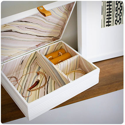 Diy Marbled Jewelry Box Using A Cigar Box