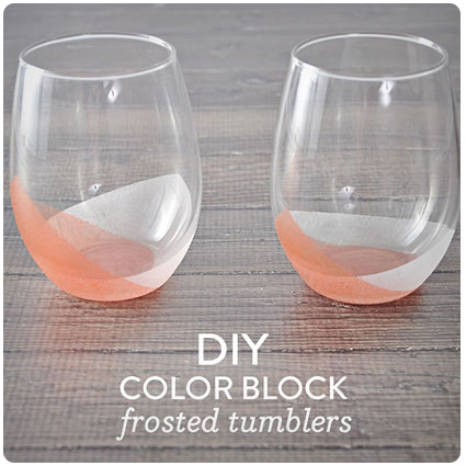 Diy Color Block Frosted Tumblers