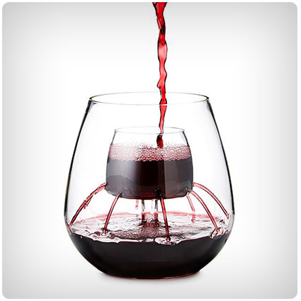 Stemless Fountain Aerating Wine Glass Set