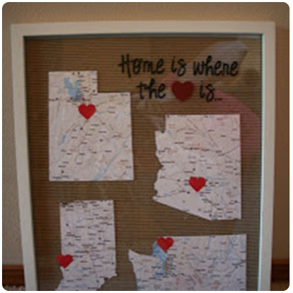 Home Is Where The Heart Is Framed Maps Tutorial