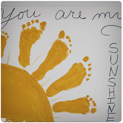 You Are My Sunshine Footprint Art
