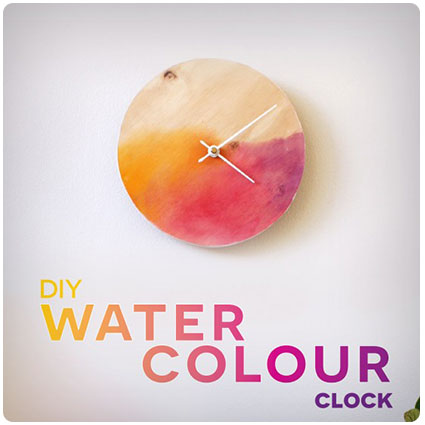 Diy Watercolour Clock
