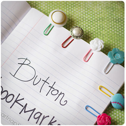 Simple And Cute Button Bookmarks