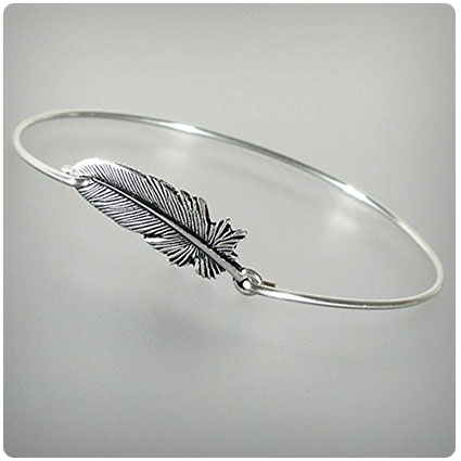 Feather Bangle Bracelet