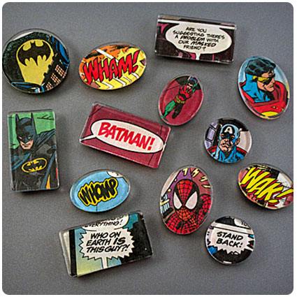 Superhero Comic Book Magnets