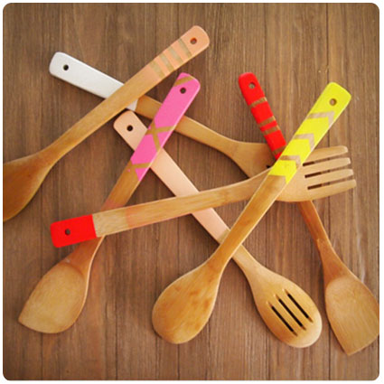 Cheerful Bamboo Serving Spoons
