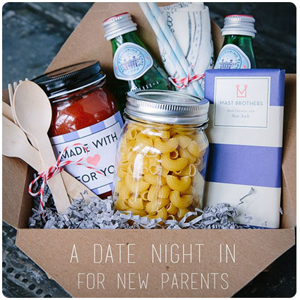 At Home Date Night Gift Basket