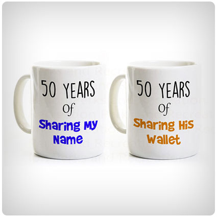 50th Years of Sharing Coffee Mug Set