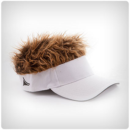 Adjustable Visor with Spiked Hair