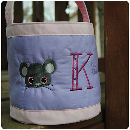 Animal Fabric Personalized Easter Basket