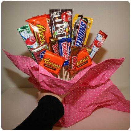 Candy Bouquet with Candy Vase