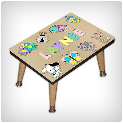Child's Personalized Step Stool Puzzle