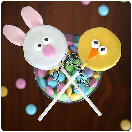 Diy Easy Easter Bunny and Chick Oreo Pops