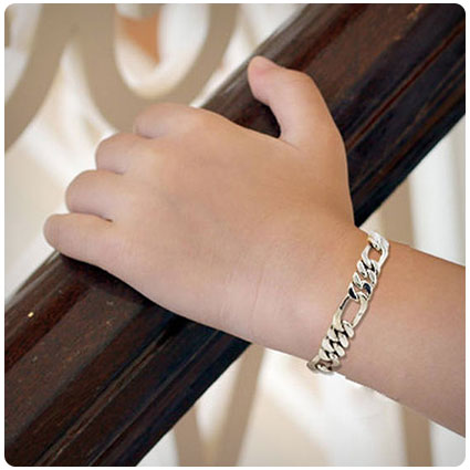 Handmade 18K White Gold Bracelet for Toddler