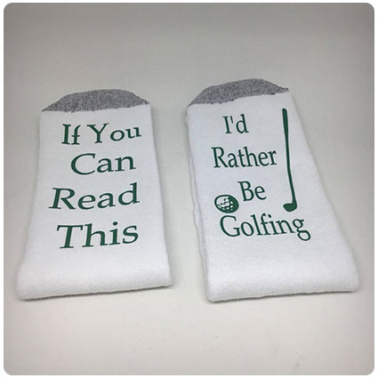 If You Can Read This I'd Rather Be Golfing Socks