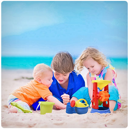 Kids Beach Sand Toys Set with Mesh Bag