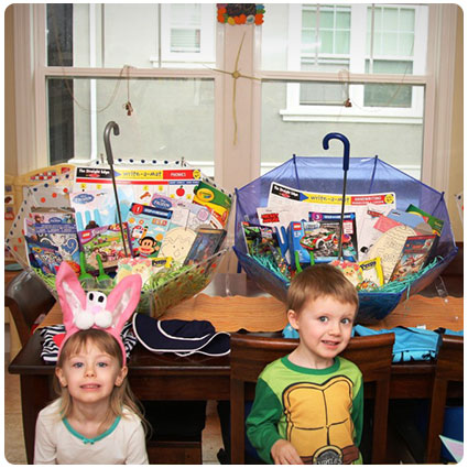 Make Your Own Umbrella Easter Baskets