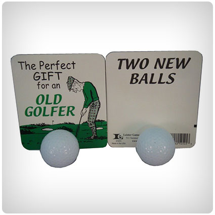 Perfect Gift for an Old Golfer Two New Balls.