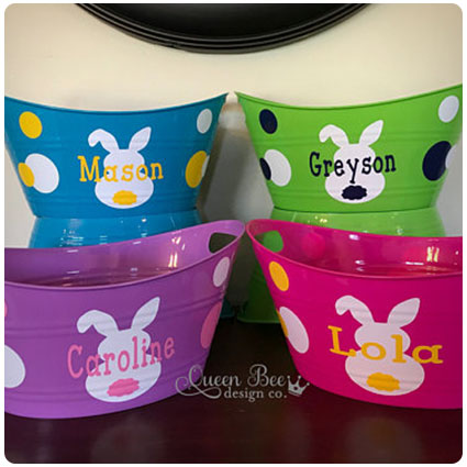 Personalized Plastic Easter Basket