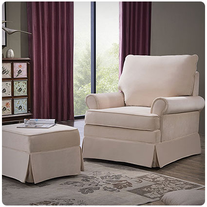 Swivel Rocking Chair with Ottoman