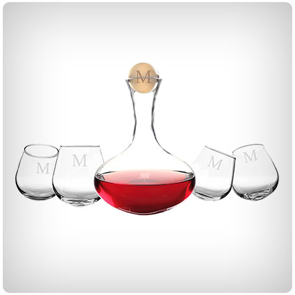 Cathy's Concepts Personalized Wine Decanter & Tipsy Tasters Set